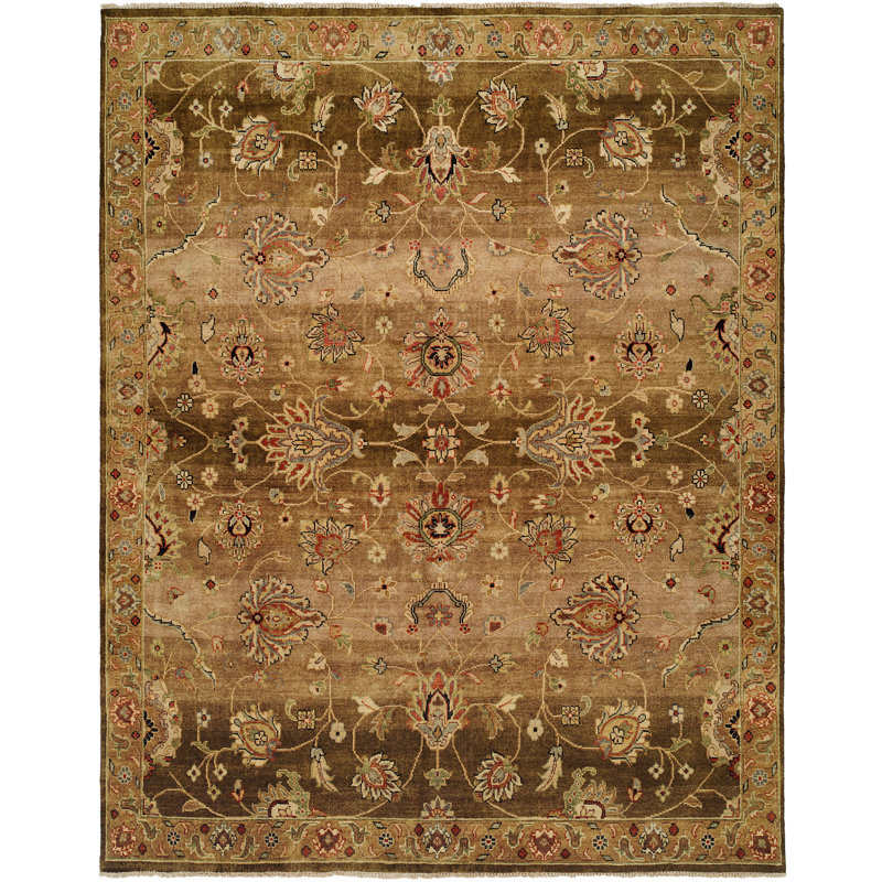 Hand Knotted Wool Oriental Indoor Rug, Rectangle 9' x 12'