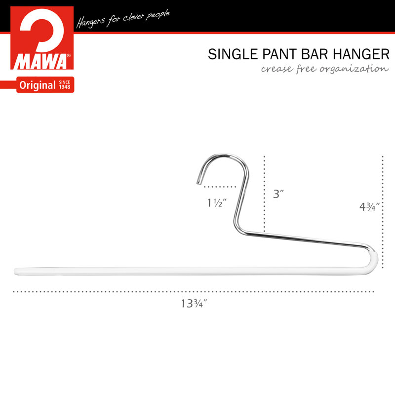 Cintre standard en métal antidérapant, Blanc