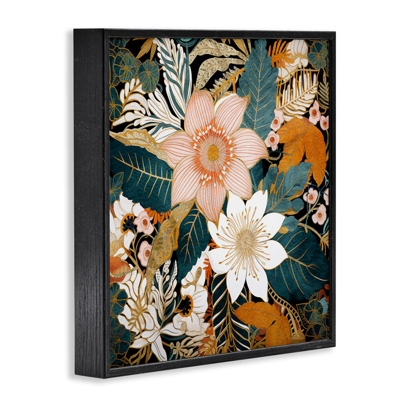 Art bohème à motif giclée par Sasha, H 12 po x l 12 po, Giclée encadrée noir minuit
