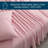 Aeropostale Cotton-Rich Heathered Jersey 4 Piece Sheet Set – Soft T-Shirt Feel, Heathered Pink, Queen-119705687-119705684