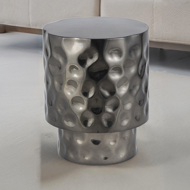 Table de bout en métal de style moderne en nickel (NJ Stock)
