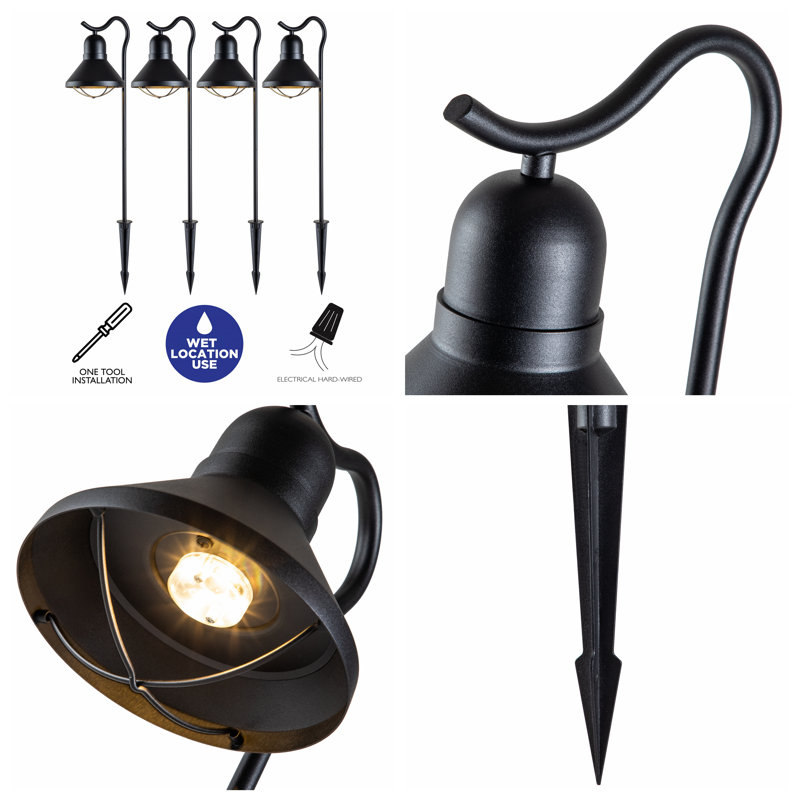 Matte Black Low Voltage LED Pathway Light Multipack