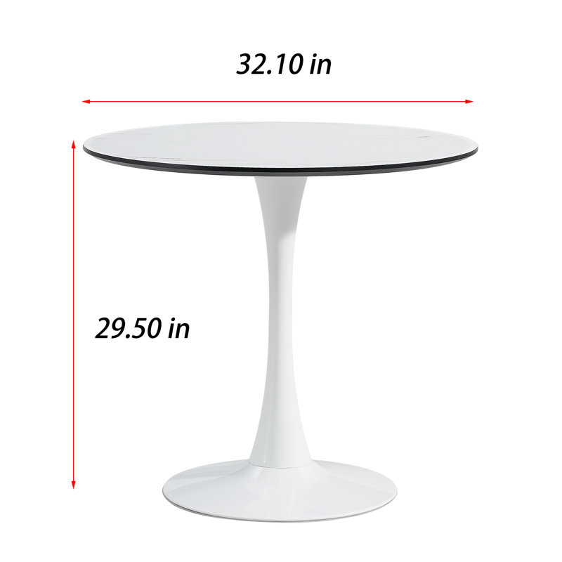Table de salle à manger 41,73 po, H 29,5 po x L 32 po x l 32 po
