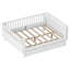 Lit plateforme double en bois avec tiroirs de rangement, lit pour enfant à profil bas avec rails de sécurité et conception brevetée, finition blanche pour chambre de garçon et de fille-1668850158-1668850157