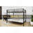 Multi-Functional Square Tube Iron Bunk Bed,  Robust Metal Frame Resists Wear, Ideal For Optimizing Vertical Space In Any Room-Queen Size - 153Cm X 203Cm-Black-1924626406-1924626403