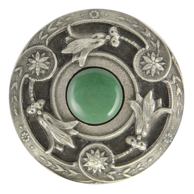 Jewel Mushroom Knob, Antique Pewter