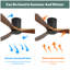 Ventilateur de plafond à profil bas 52 pouces DC 3 sculpté ventilateur de bois lame silencieuse télécommande du moteur sans lumière-579959189-579959187