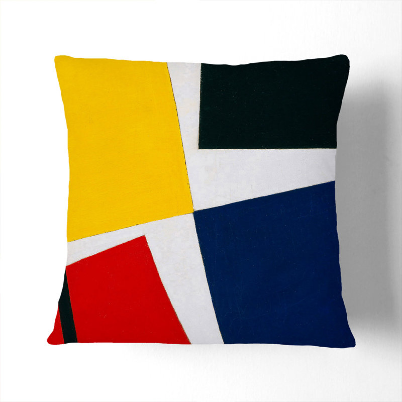 Composition Vol.2 Square Throw Cushion, White, 55cm H x 55cm W x 20cm D