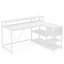 Bureau en L peu encombrant, panneau de métal et de particules, bureau à domicile moderne