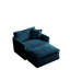 Chaise avec accoudoirs rembourrée de luxe High Blue Chenille