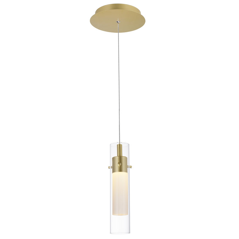 Mini-luminaire suspendu à DEL intégré noir, Noir