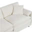 Canapé modulaire à assise profonde avec repose-pieds, siège modulaire en chenille confortable et rembourré en forme de L pour salon, appartement, bureau, bricolage, beige-121059638