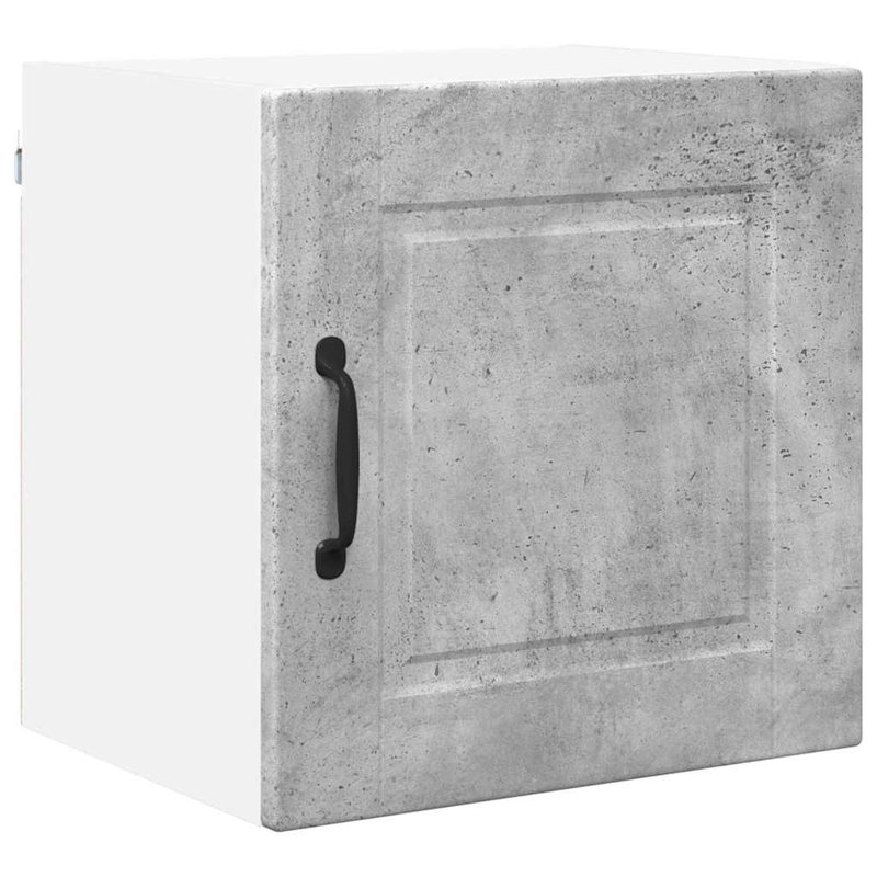 Vidaxl Kitchen Wall Cabinet Brown Oak 40 X 31 X 40 Cm Engineered Wood, 40cm H x 40cm W x 31cm D, Concrete Grey
