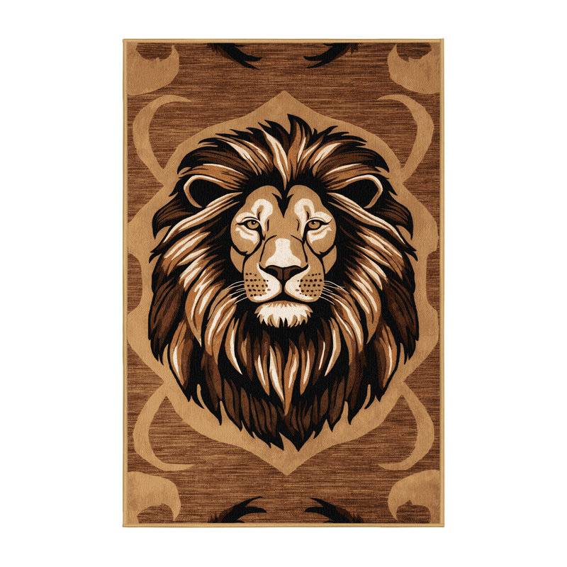  Tapis lavable Lions Big Cats, Rectangulaire 2 pi x 3 pi