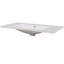 Plateau de meuble-lavabo simple 36 po avec lavabo blanc, 3 trous de robinet, céramique, blanc