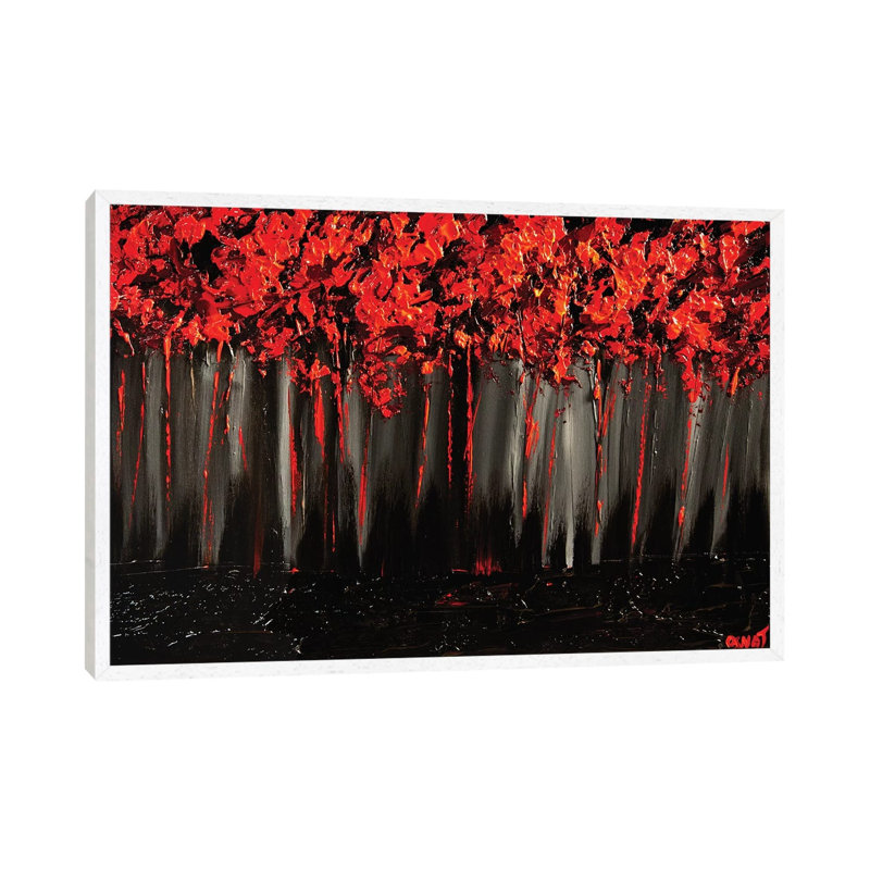 Blossom II by Osnat Tzadok - Painting on Canvas, 101.6 cm H x 66.04 cm W, White Framed