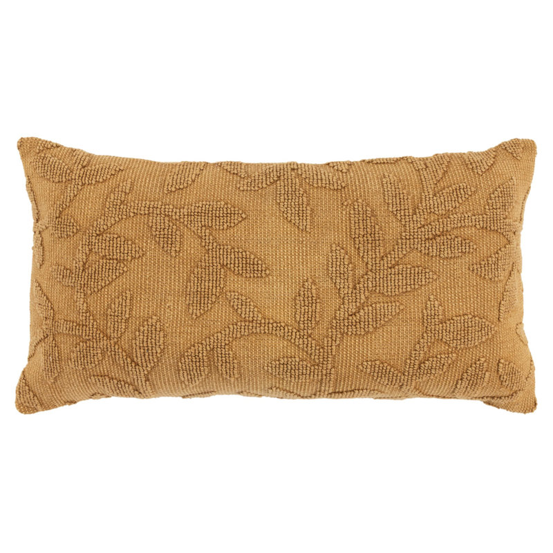 Coussin lombaire 14 po x 26 po en coton citrouille avec texture