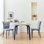 Ensemble de 2 chaises de salle à manger à haut dossier avec design ergonomique: structure en fer forgé, siège en cuir et coussins en éponge à rebond élevé