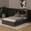 Lit plateforme pleine grandeur avec tablettes coulissantes, lit gigogne simple et 2 tiroirs-838586774