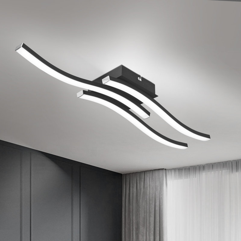 Disma LED Flush Mount, Black
