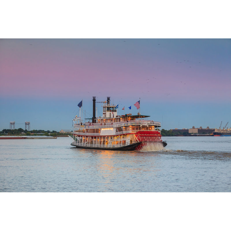 Paddle Steamer - Wrapped Canvas Print, 51cm H x 76cm W