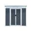 Abri de jardin de 1,83 m x 1,22 m, toit pentu gris - Fabriqué en acier galvanisé robuste et en alliage d'aluminium, peut accueillir des appareils de jardin, des meubles, des outils et des vélos. Stable et idéal pour le rangement.