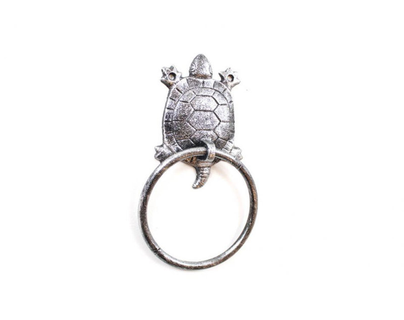 Anneau à serviettes en fer moulé, Argent
