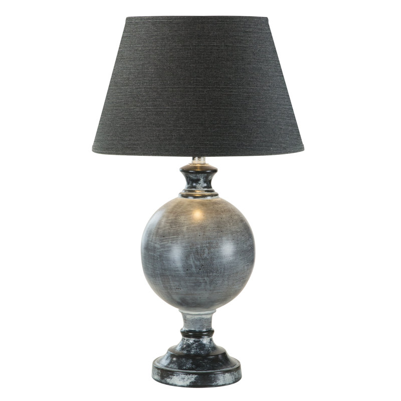 Fraser Ceramic Table Lamp, Emerald Gray, White