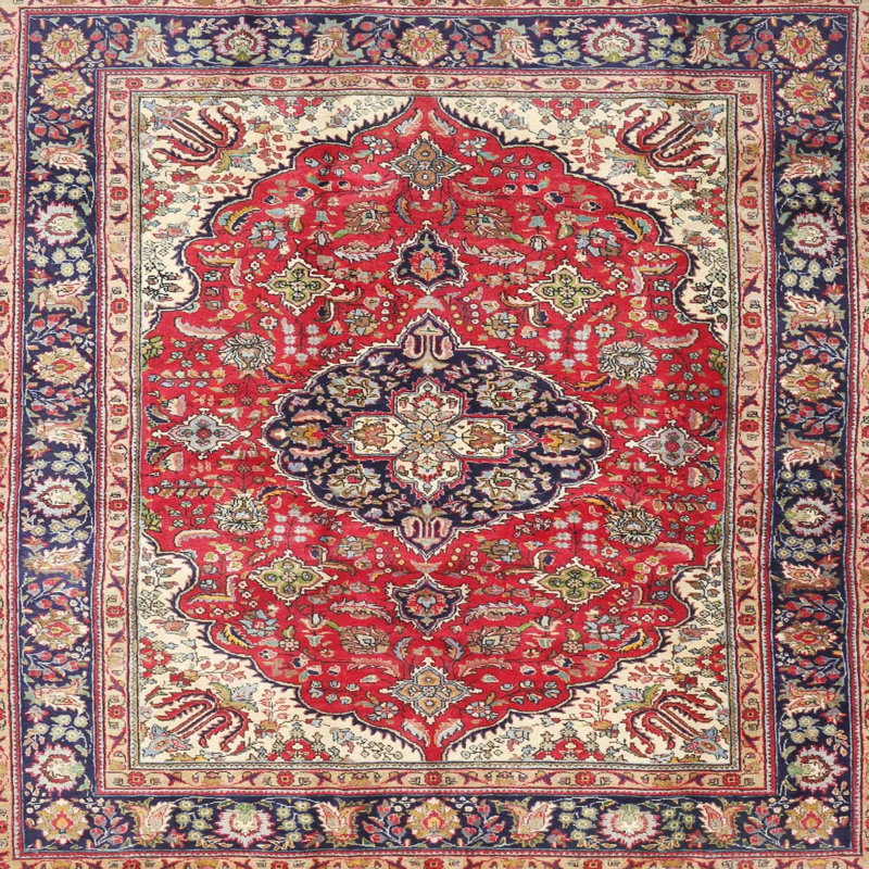 Ayse Oriental Indoor Rug, Round 6'