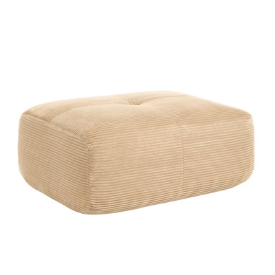 Velours côtelé de chameau et coin avec coussins, luxueux, sans assemblage, accoudoir incurvé pour plus de confort, réglage multi-angles, éponge haute résilience 32D, repose-pieds allongé, profondeur de 10,24 po