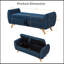 Banc rembourré en velours côtelé avec rangement rabattable-436705476