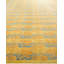 Tapis noué à la main unique en son genre Hayner - jaune / gris / bleu, 11 pi 9 po x 12 pi 3 po