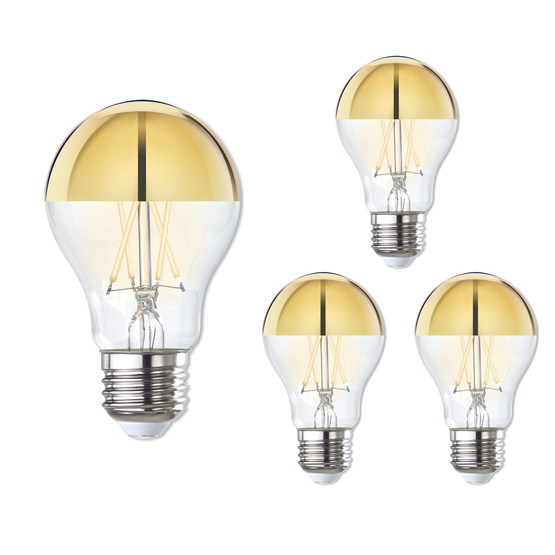 Equivalent A19 E26/Medium (Standard) Dimmable 2700K LED Bulb (Set of 4) Bulbrite Industries