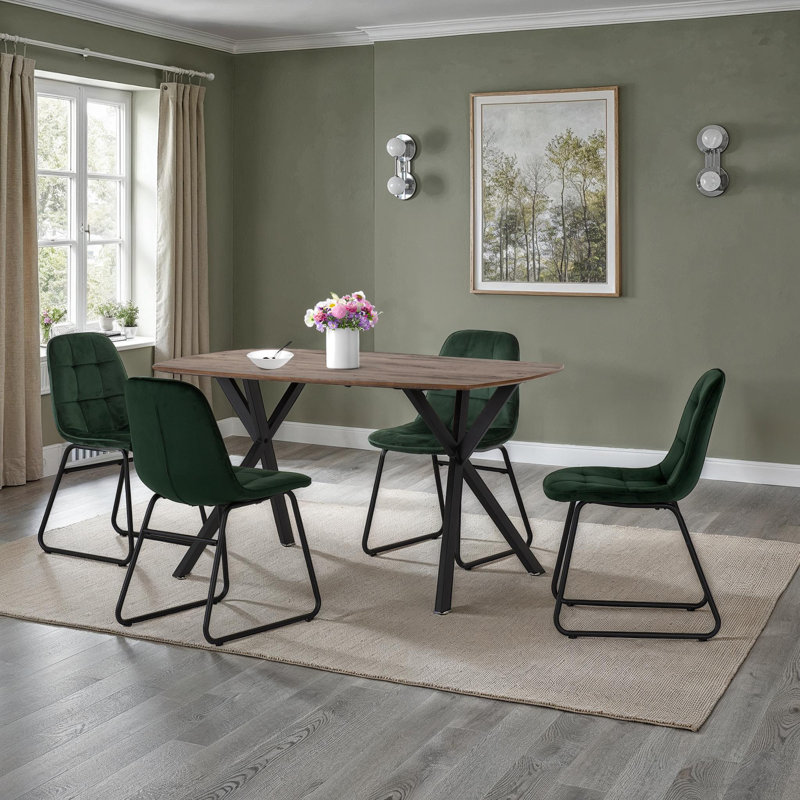 Bardin 4 - Person Dining Set, Emerald Green