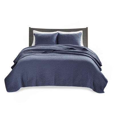 2 Piece Quilt Set Navy Twin/Twin XL