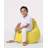 Premium Yellow Garden Bean Bag Chair, 23.6 x 23.6 x 9.8 inches | 100% Polyester, Waterproof, 100% Original Bead Styrofoam | Supports Up to 440 lbs, Hidden Zipper System | Modern & Fun Seating for Outdoor Entertainment-79059098