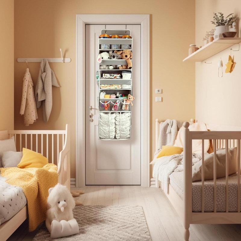 Wall Organizer with Wall Baskets, Grey