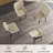 Modern Faux Leather Upholstered Dining Chairs Wingback Side Chairs With Metal Legs Set of 4-1839904053-1837897107