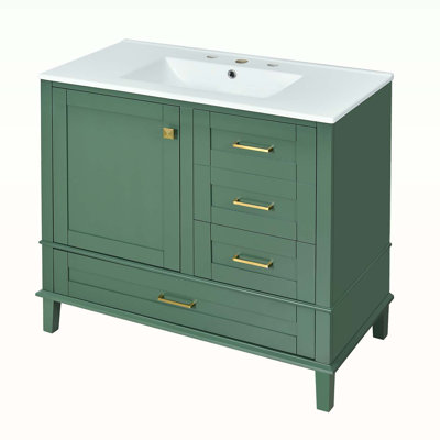 Bathroom Storage Cabinet with Sink,with Wood Frame