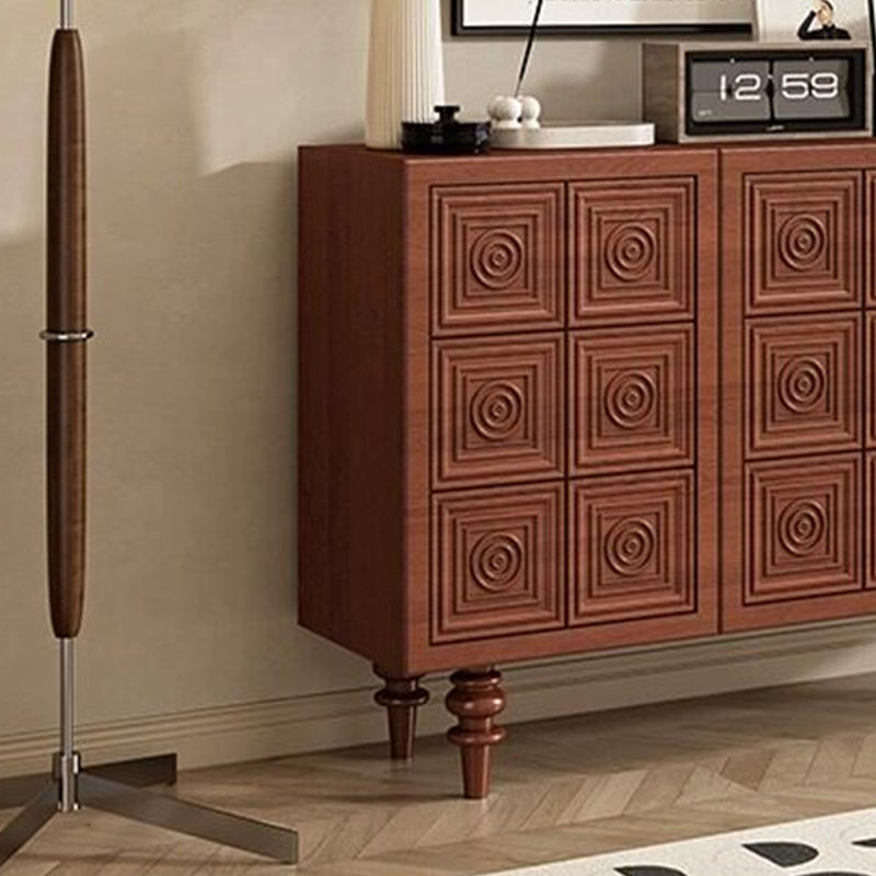 Armoire d'entrée créative de style américain, 35.43" H x 62.99" W x 15.75" D, Noyer
