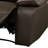 Ozy Manual Recliner Chair, Pillow Top Arms, Dark Brown Leather Match