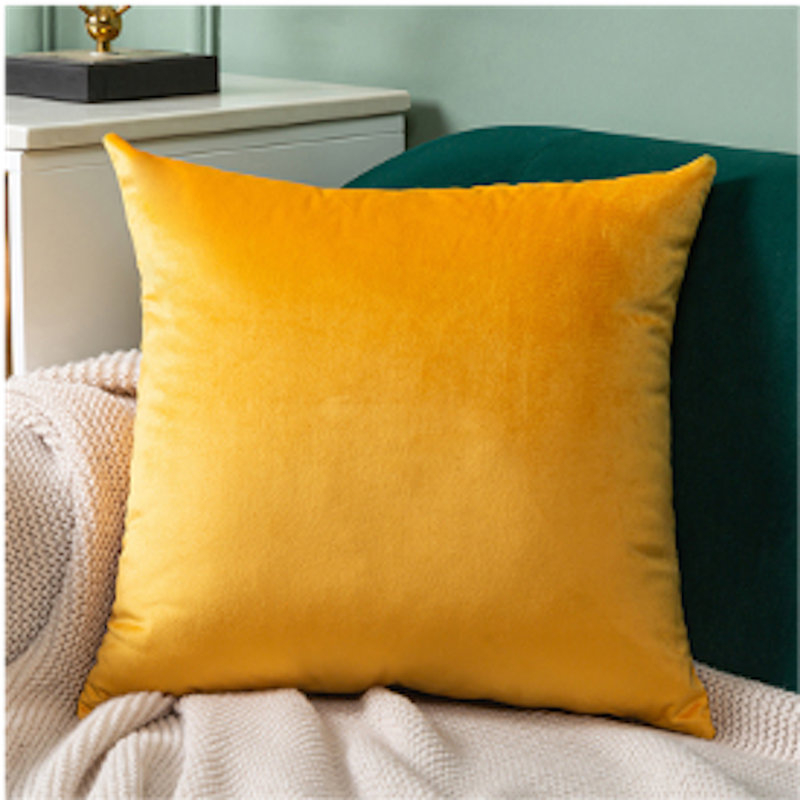 Nayelee Square Throw Pillow Cover, Deep Orange