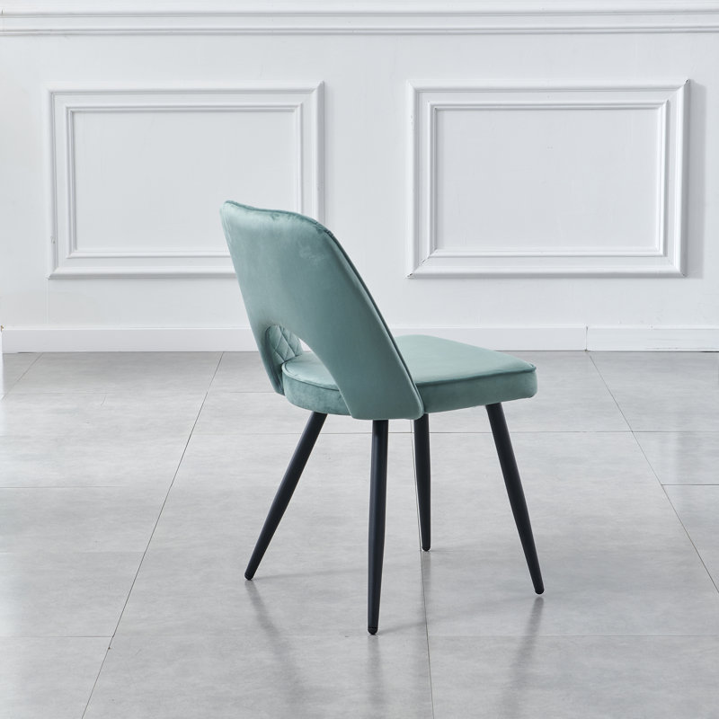 Asfand 50cm H Velvet Upholstered Side Chair, Teal
