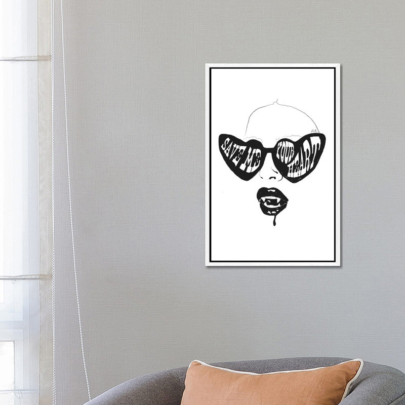 Save Me Your Heart by Jenny Rome - Gallery-Wrapped Canvas Giclée on Canvas, White Framed, 66.04 cm H x 45.72 cm W