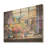 Purple Floral Ranch Window View - Farmhouse Windows  On Wood Print-1754707629