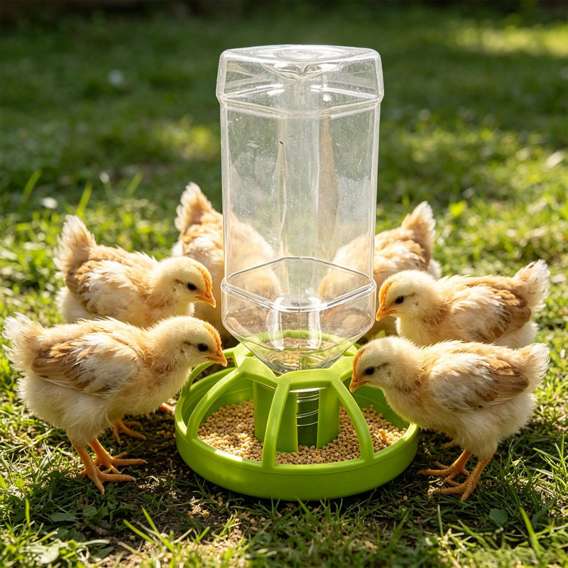 Distributeur d'eau automatique pour poulets multifonctionnel, vert, S
