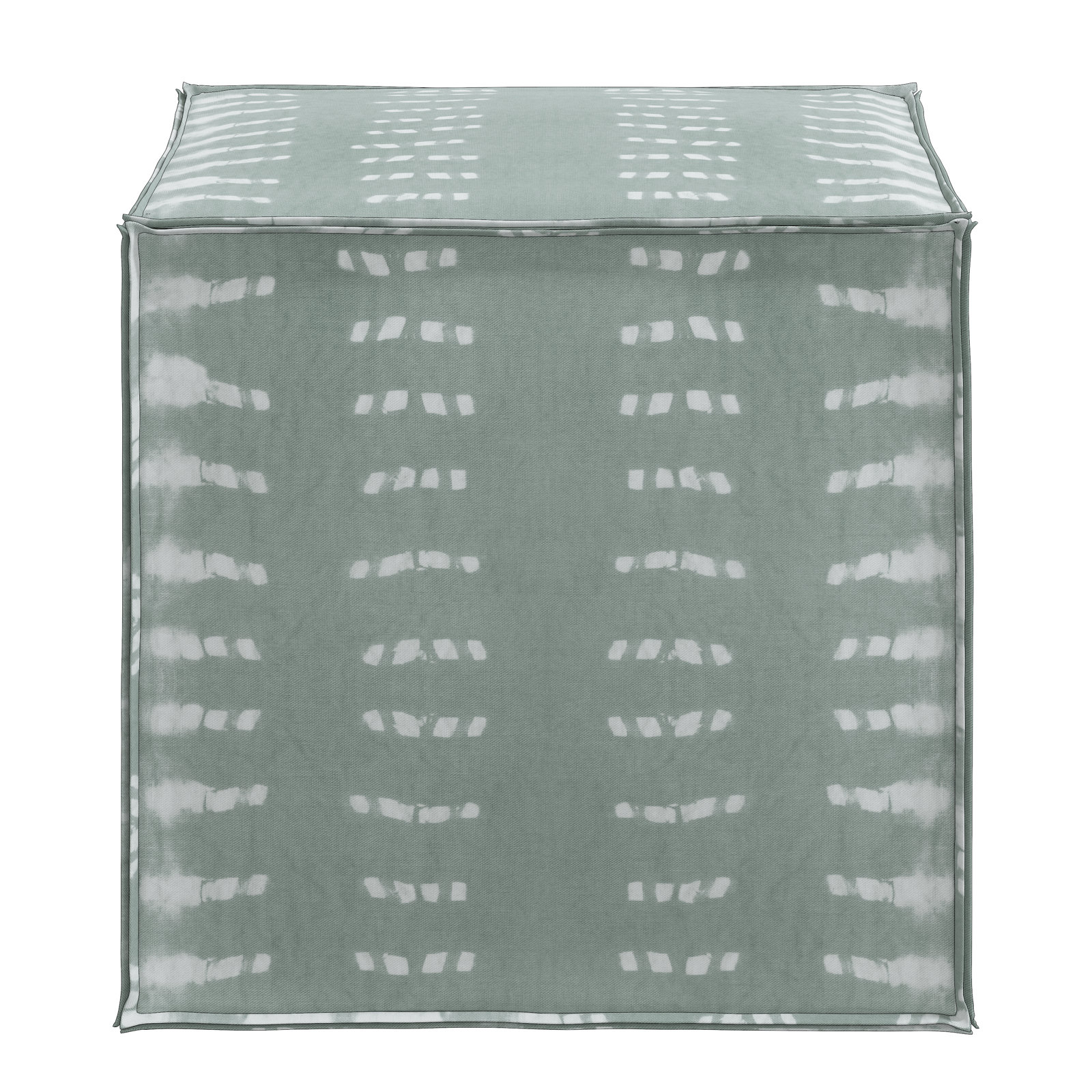 Esmerelda Upholstered Ottoman, Dotted Stripe Mist
