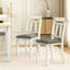 Ensemble de chaises de salle à manger en bois massif, chaises en bois avec siège rembourré, chaises de cuisine avec pieds en bois d'hévéa massif pour la salle à manger, cuisine-885599425