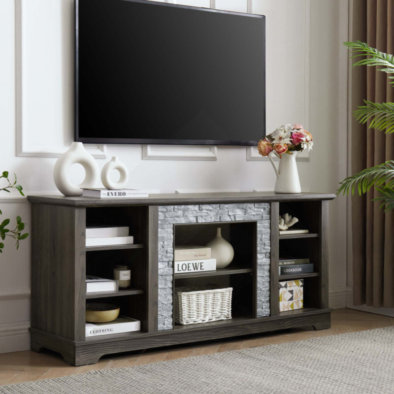 Meuble télé avec meuble télé Mantel Stone, Gris