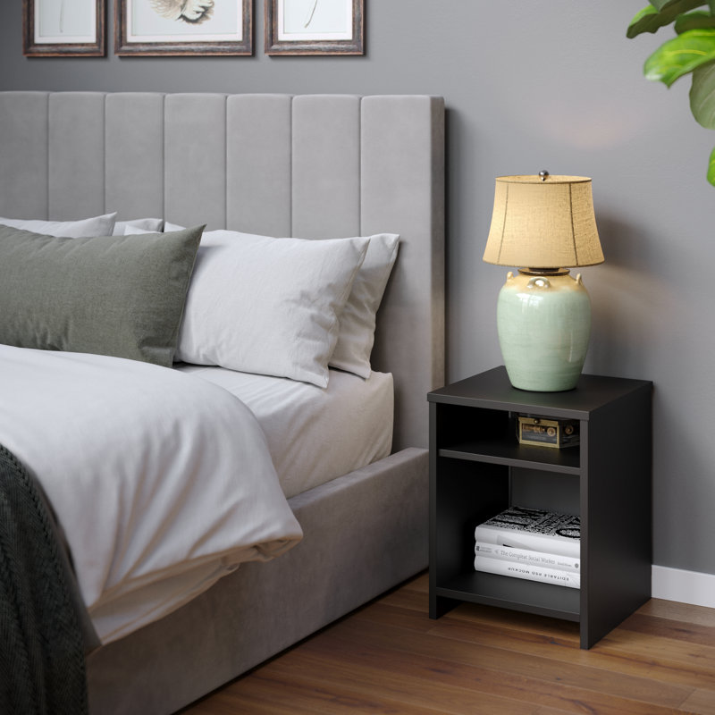 Wyota 15.25'' W Nightstand, Black